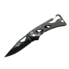A1103b Siyah Kamp Çakı 15 Cm  Kancalı Metal Saplı