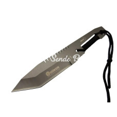 A 13 Metal Outdoor Bıçak 23cm  İpli Sap Tırtıklı Sırt Kılıflı