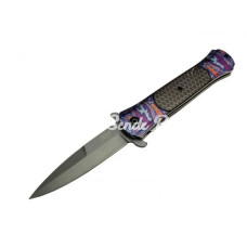 Çakı Mor 22 Cm Yarı Otomatik  Kemerlikli