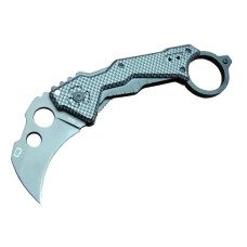 Quartermaster Da46 Karambit Outdoor Çakı 18 Cm  Tırtıklı Karbon Fiber Sap