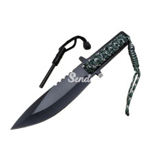 F19 Ty0453 Magnezyum Kamp Bıçağı 27 Cm  Paracord İpli Saplı Kılıflı