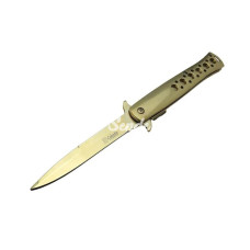 Tacforce 1111a Tlite Gold Kamp / Av Çakısı 23cm Yarı Otomatik Metal Sap Kemerlikli