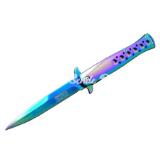 Tacforce 1111d Titanyum Gökkuşağı Kamp Çakı 23 Cm  Metal Sap Yarı Otomatik