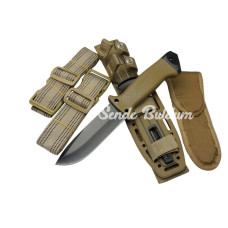 Tiger Tactical Htm 3321 B Kahverengi Outdoor / Survival Bıçak 27cm  Kauçuk Sap Kılıflı Kutulu