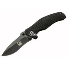 Yele M446 Siyah Kamp Çakı 20cm  Yarı Otomatik Kemerlikli