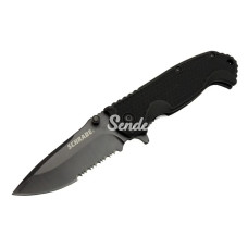 Schrade 51 Siyah Kamp Çakı 20cm Yarı Otomatik Testere Detaylı Kemerlikli