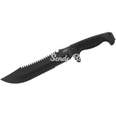 F03t Kamp Tırtıklı Testereli Outdoor Pala / Bıçak 39 Cm  Kauçuk Saplı