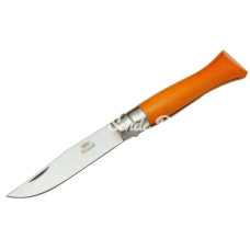 T0196 Bahçe Çakı 16 Cm  Ahşap Turuncu Sap Bilezikli Kılıflı