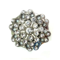 Taşlı Yulak Broş Sandık Süsü 45 Cm  Nikel 1 Adet