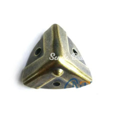 Dekoratif Kutu Sandık Köşesi  35x22 Mm Küçük Antik 100 Adet