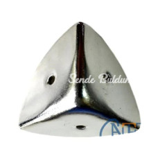 Dekoratif Kutu Sandık Köşesi  45x28 Mm Büyük Nikel 100 Adet