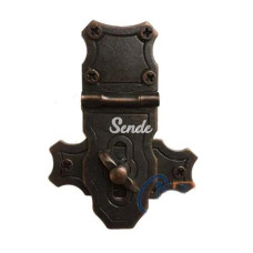 Dekoratif Anahtarlı Sandık Askısı  40x55mm Oksit 100 Adet