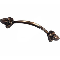 Dekoratif Zamak Yaprak Kulp  96mm Eskitme 100 Adet