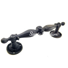 Antika Tarz Dekoratif Pirinç Sütun Çekme Kapı Kolu  219x49 Mm Oksit