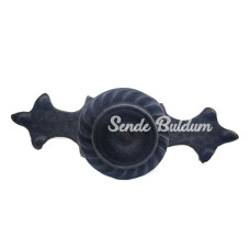 Antika Tarz Dekoratif Pirinç Çizgili Düğme  35x100 Mm Büyük Oksit