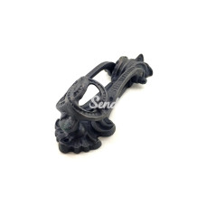 Antika Tarz Dekoratif Pirinç Doğa Kapı Tokmağı Taktak  205x73 Mm Oksit
