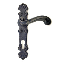Antika Tarz Dekoratif Pirinç Okyanus Banyo Kapı Kolu  230x46 Mm Oksit
