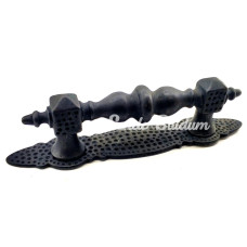 Antika Tarz Dekoratif Pirinç Ağır Kapı Çekme Kolu  Küçük 215x40 Mm Oksit