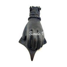 Antika Tarz Dekoratif Pirinç El Kapı Tokmağı Taktak  167x75 Mm Oksit