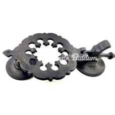 Antika Tarz Dekoratif Pirinç Osmanlı Kapı Tokmağı Taktak  265x75mm Oksit