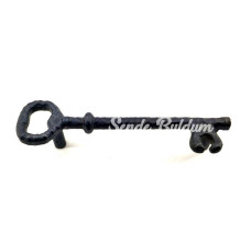 Antika Tarz Dekoratif Pirinç Anahtar Şeklinde Kapı Çekme Kolu Mobilya Sandık Kutu Kulbu  128mm Oksit