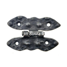 Antika Tarz Dekoratif Pirinç Bodur Menteşe  75x50 Mm Oksit