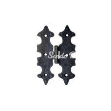 Antika Tarz Dekoratif Pirinç Lale Menteşe  104x77 Mm Oksit