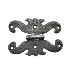 Antika Tarz Dekoratif Pirinç Kelebek Menteşe  63x45 Mm Oksit