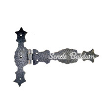 Antika Tarz Dekoratif Pirinç Kuyruklu Zambak Menteşe  175x248 Mm Oksit
