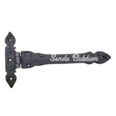 Antika Tarz Dekoratif Pirinç Kuyruklu Lale Menteşe  147x193 Mm Oksit