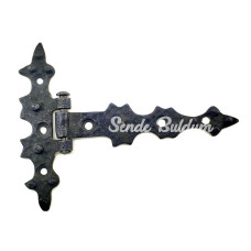 Antika Tarz Dekoratif Pirinç Yıldız Kuyruklu Menteşe  85x110 Mm Oksit