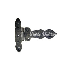 Antika Tarz Dekoratif Pirinç Kuyruklu Düğmeli Menteşe No1  117x142 Mm Oksit