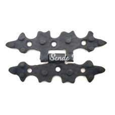 Antika Tarz Dekoratif Pirinç Yıldız Menteşe  84x44 Mm Oksit