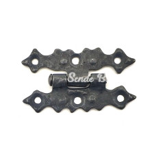 Antika Tarz Dekoratif Pirinç Yıldız Menteşe  63x36 Mm Oksit