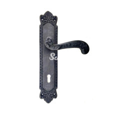 Antika Tarz Dekoratif Pirinç Sultan Oda Kapı Kolu  270x54mm Oksit
