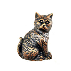 Antika Tarz Dekoratif Pirinç Kedi Kapı Tokmağı Taktak  110x80mm Antik