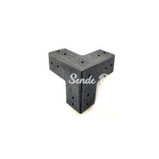 Antika Tarz Dekoratif Pirinç Köşe Gönye  68x68 Mm Oksit