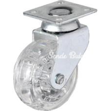 325  50x20 Mm Şeffaf Makaralı Tablalı Teker 4 Adet