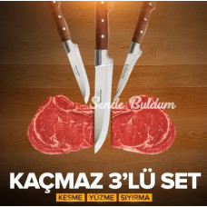 El Yapımı Sürmene Kasap Ve Kurban Seti 3 Parça