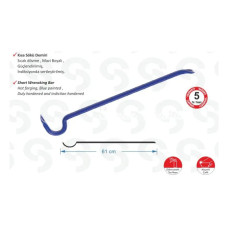 Sk 6000 Kısa Sökü Demiri  1200 Gr 61cm